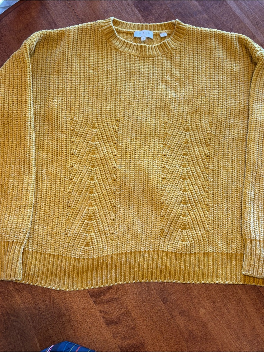 Ted Baker Mustard Yellow Chunky Knit Sweater and Ted Baker Skirt- Women